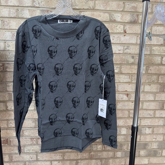 CHRLDR Flower Skull Muscle T-Shirt - Black